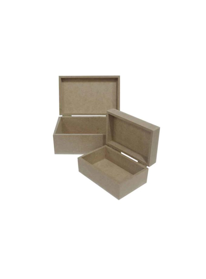 Set of 2 MDF wooden boxes