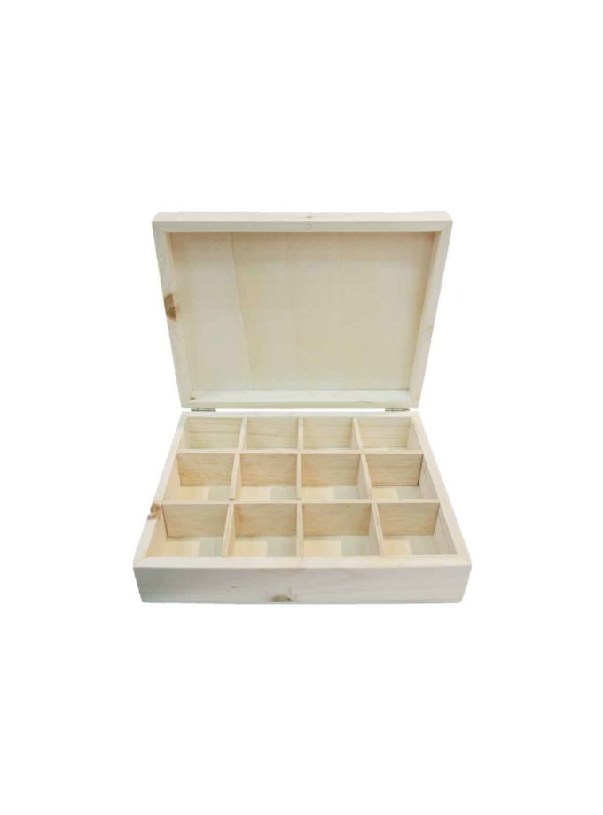 Wooden box with 9 compartments