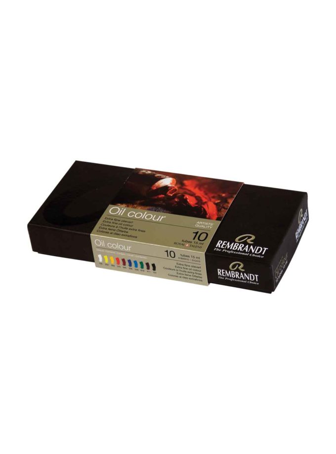 Set of 10 Rembrandt Oil Colours 15ml