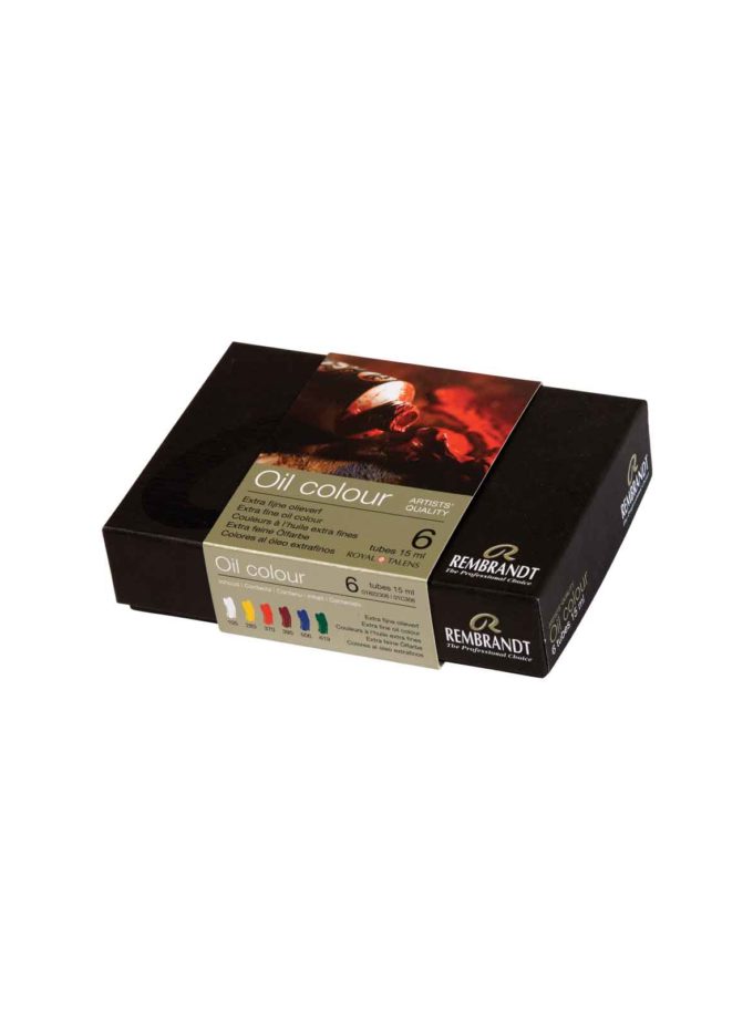 Set of 6 Rembrandt Oil Colours 15ml