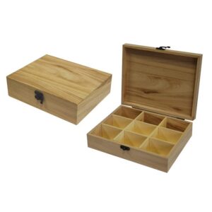 Wooden box with 9 compartments