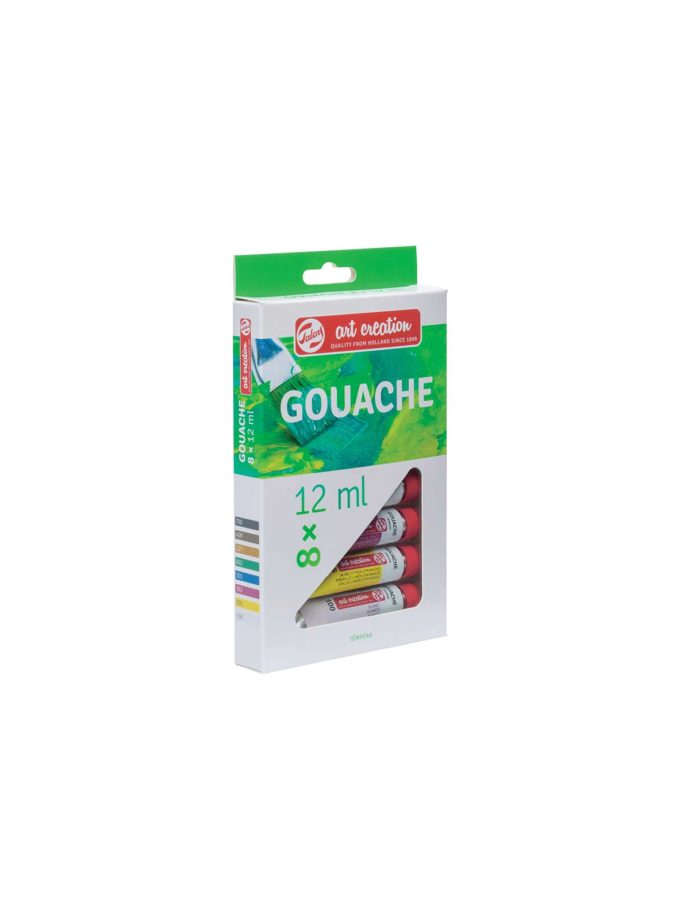 Set of 8 Gouache Colours Art Creation 12ml Talens
