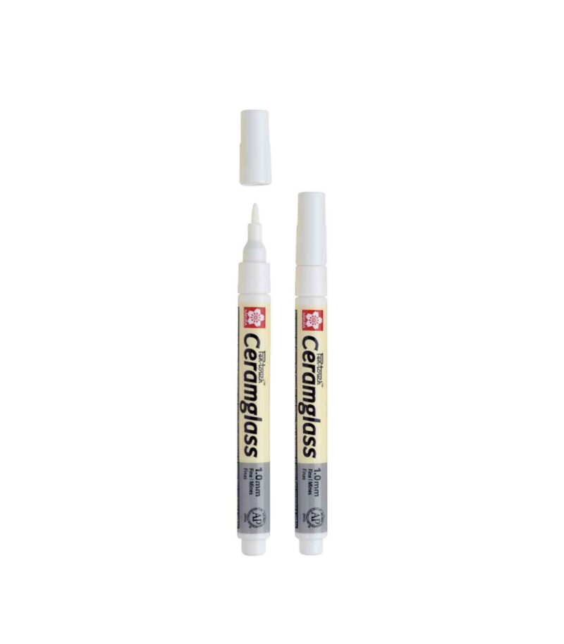 Markadoros-PenTouch-CeramGlass-1mm-White-2-Sakura-Art&Colour