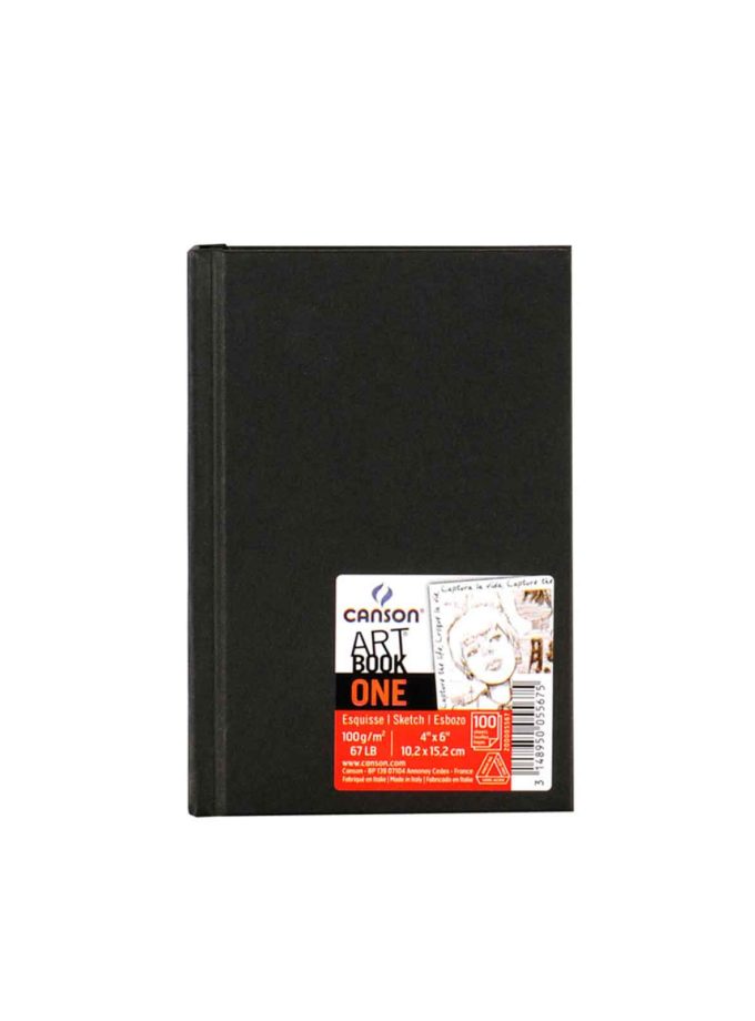 Black Sketchbook Canson ArtBook One 10,2 x 15,2 cm