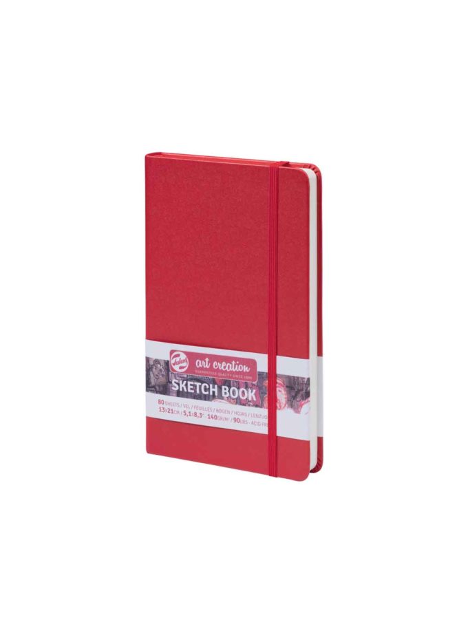 Notebook Red Sketchbook Art Creation 13x21cm