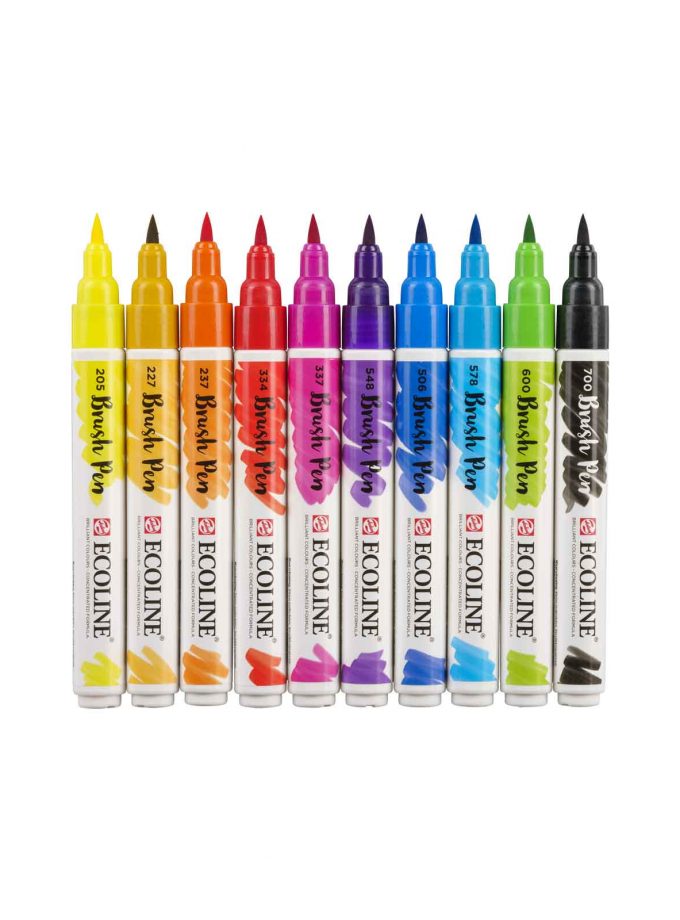 set-10-markadoroi-ecoline-brush-pen-Primary-Talens-Art&Colour-