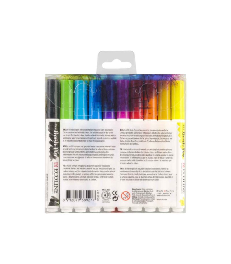 set-10-markadoroi-ecoline-brush-pen-Primary-Talens-Art&Colour