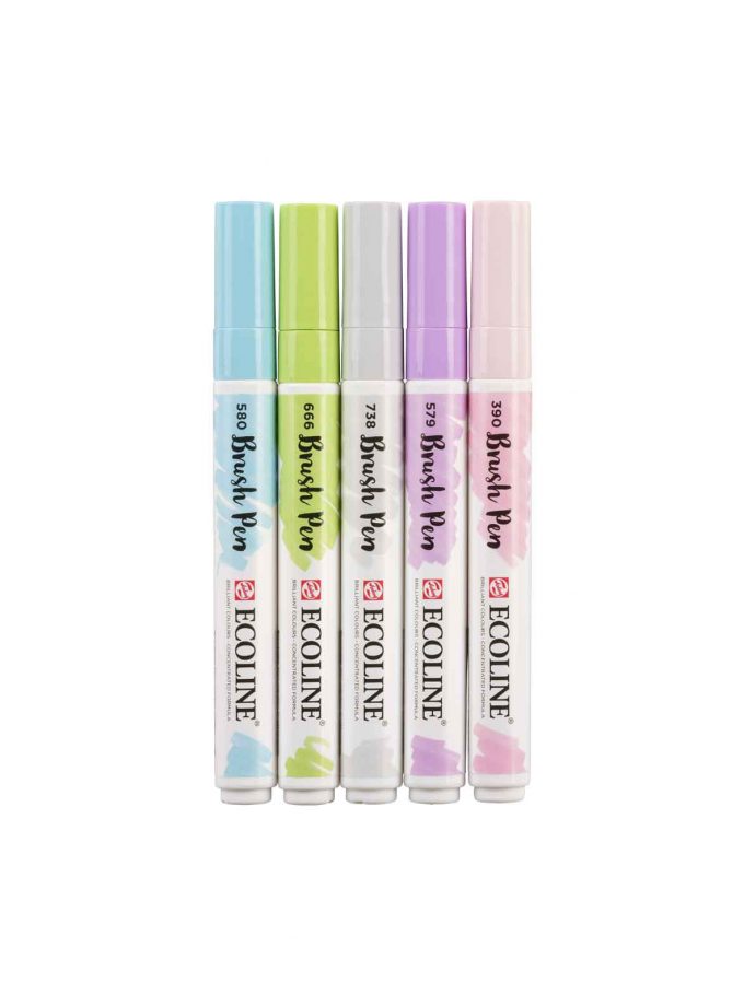 set-5-markadoroi-ecoline-brush-pen-pastel-Talens-Art&Colour-1