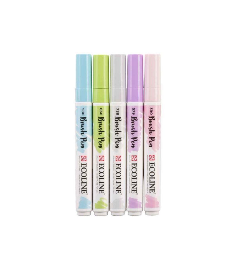 set-5-markadoroi-ecoline-brush-pen-pastel-Talens-Art&Colour-1