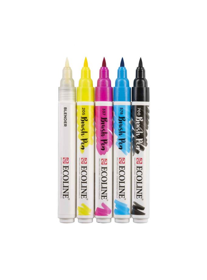 set-5-markadoroi-ecoline-brush-pen-primary-Talens-Art&Colour-2