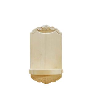 Woodcut for Iconography Carved Candleholder 18x38 cm