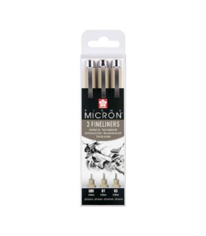Set of 3 Markers Sakura Pigma Micron Fineliners Design
