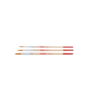 Set of 3 Round Synthetic Brushes Art Creation