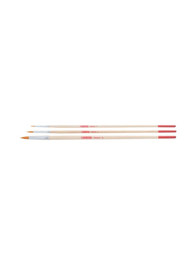 Set of 3 Round Synthetic Brushes Art Creation 231