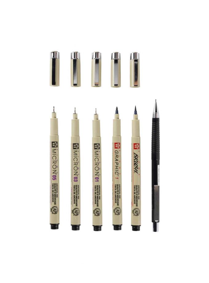 set-penakia-pigma-manga-set-6-sakura-Art&Colour-1