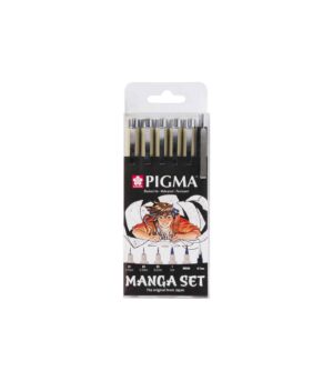 Set of 6 Pens Sakura Pigma Manga