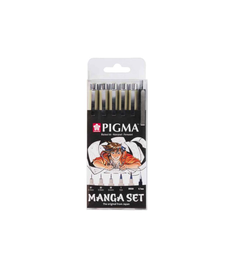 set-penakia-pigma-manga-set-6-sakura-Art&Colour set-penakia-pigma-manga-set-6-sakura-Art&Colour