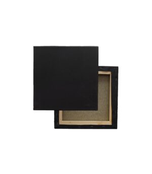 Stretched Painting Canvas Black Cotton 610