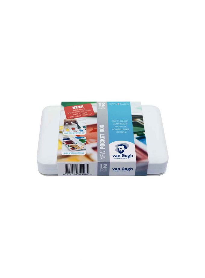 Set of 12 Watercolor Cubes Van Gogh