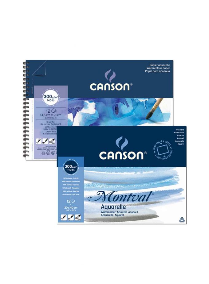 Canson Montval Watercolor Spiral Block 300gr