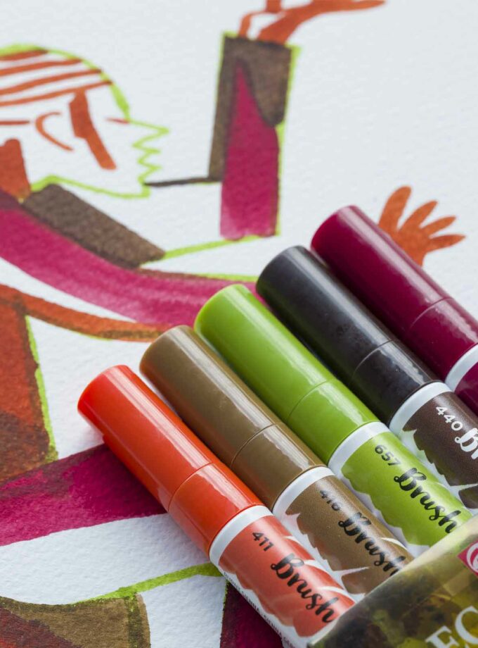 set-5-markadoroi-Autumn-ecoline-brush-pen-Talens-Art&Colour