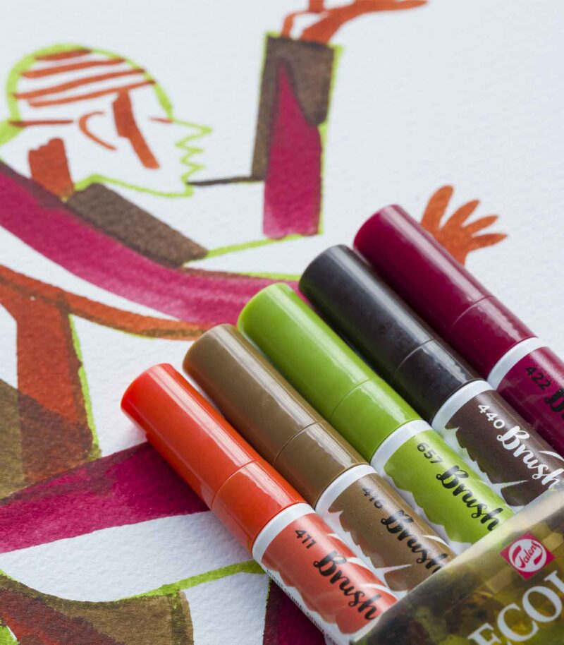 set-5-markadoroi-Autumn-ecoline-brush-pen-Talens-Art&Colour