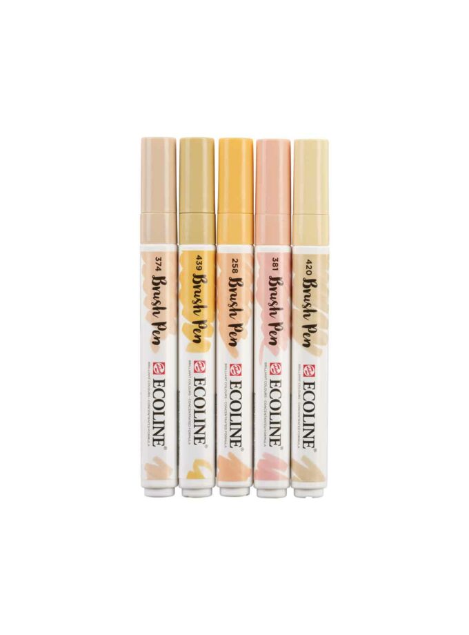 set-5-markadoroi-Beige-Pink-ecoline-brush-pen-Talens-Art&Colour-1
