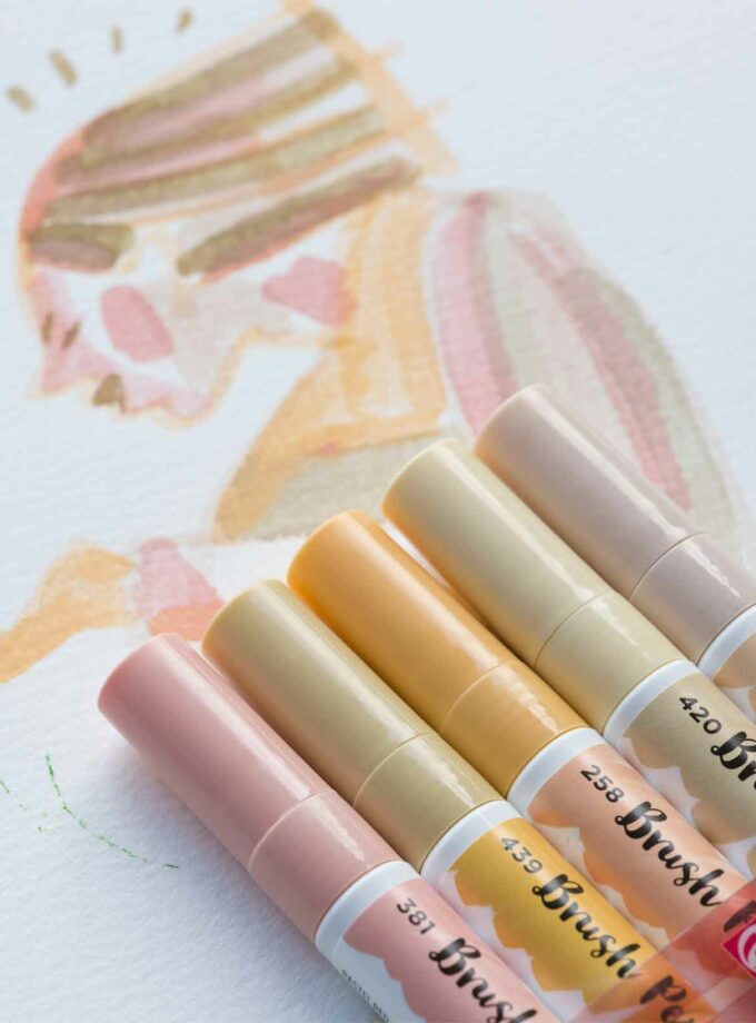set-5-markadoroi-Beige-Pink-ecoline-brush-pen-Talens-Art&Colour
