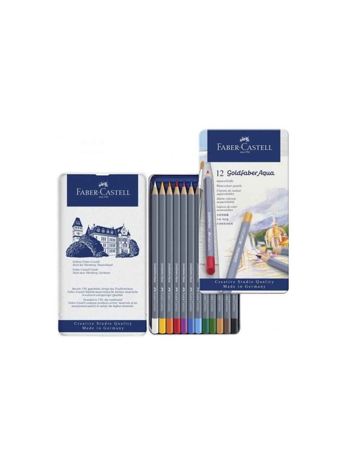 Set of 12 Watercolour Pencils Goldfaber Aqua
