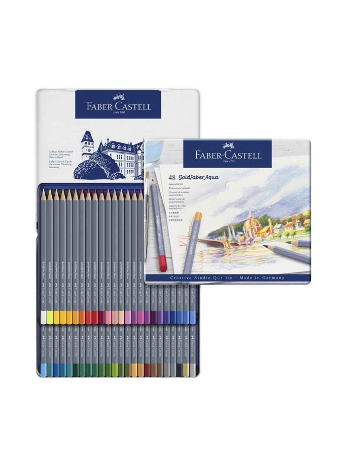 Set of 48 Watercolour Pencils Goldfaber Aqua