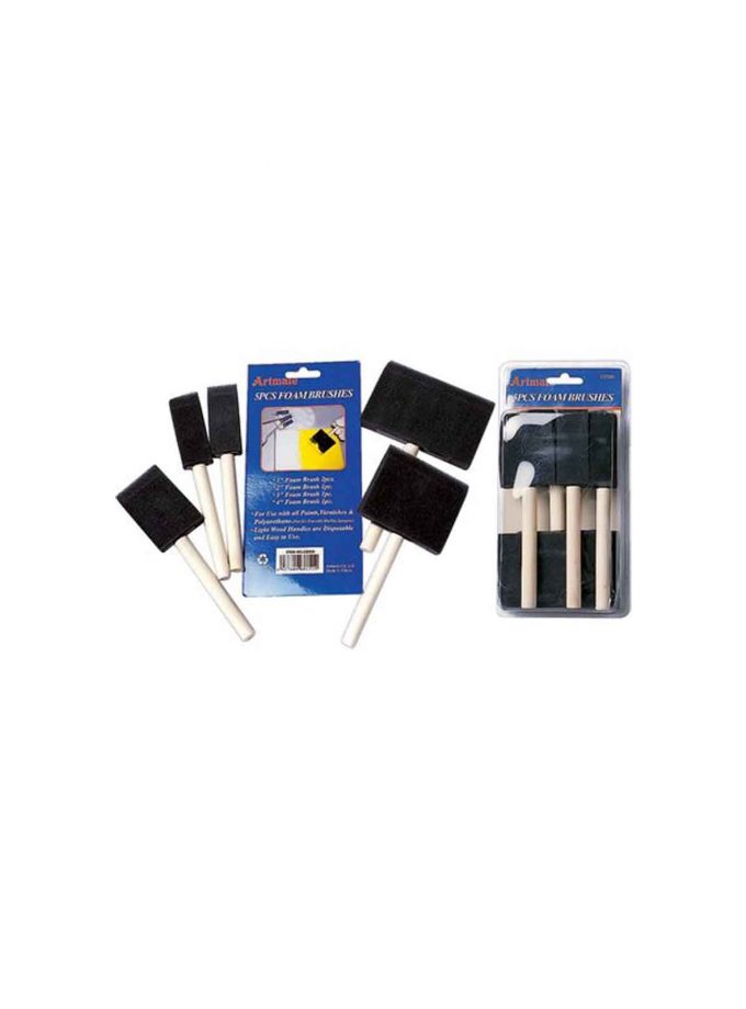 Set of 5 Sponge Brushes Rectangular