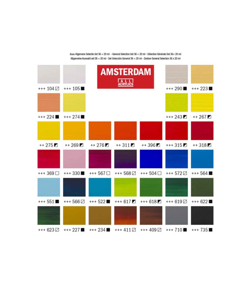 Set-36x20ml-Colour-Chart-Amsterdam-Acrylics-General-Selection-Art&Colour