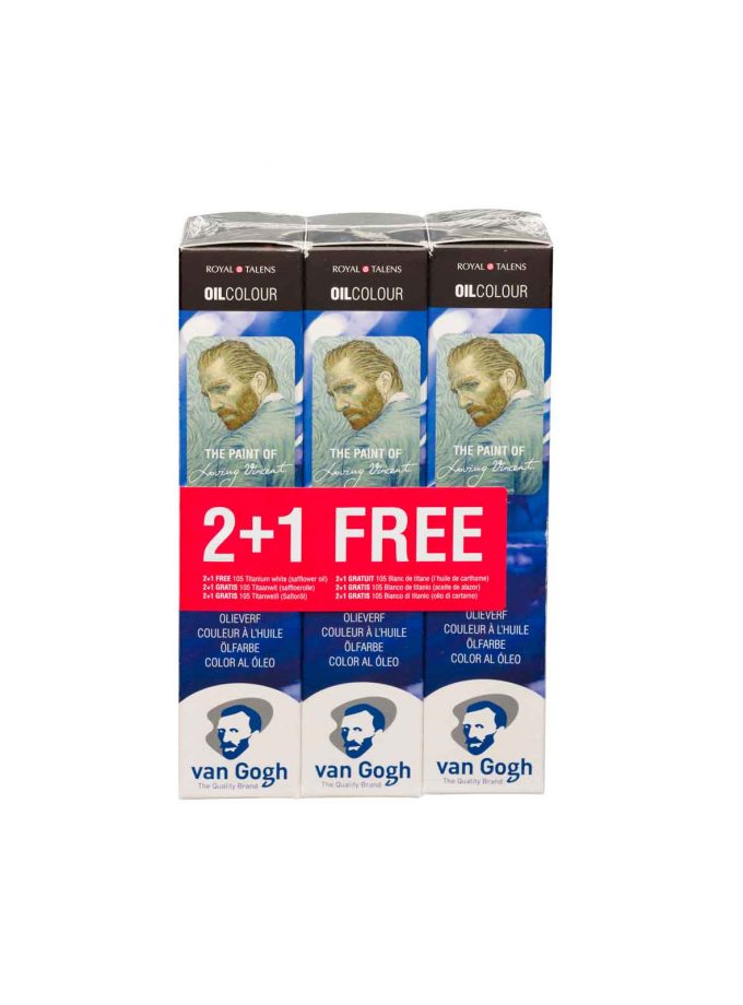 Set of 2+1 Oil Paints Van Gogh 200ml Titanium White