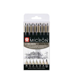 Set of 6+1 Fineliners Sakura Pigma Micron