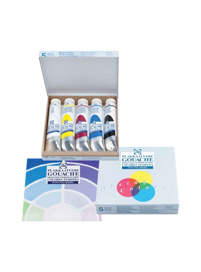 Set of 5 Tempera Gouache Extra Fine 20ml Talens