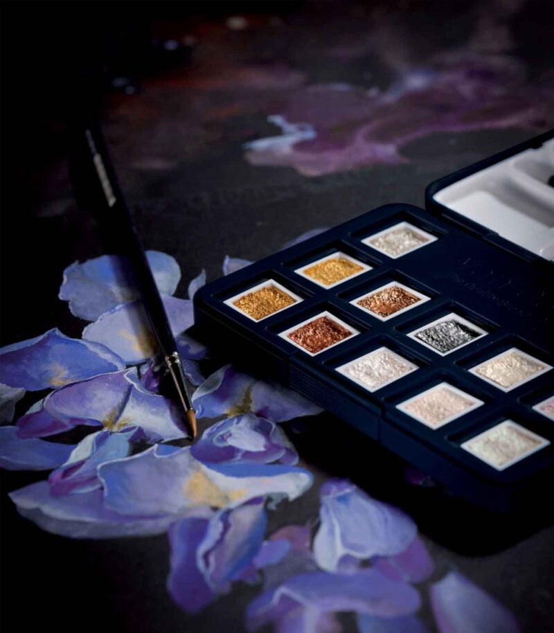 set-12-Metallic-akouareles-watercolor-VanGogh-Art&Colour