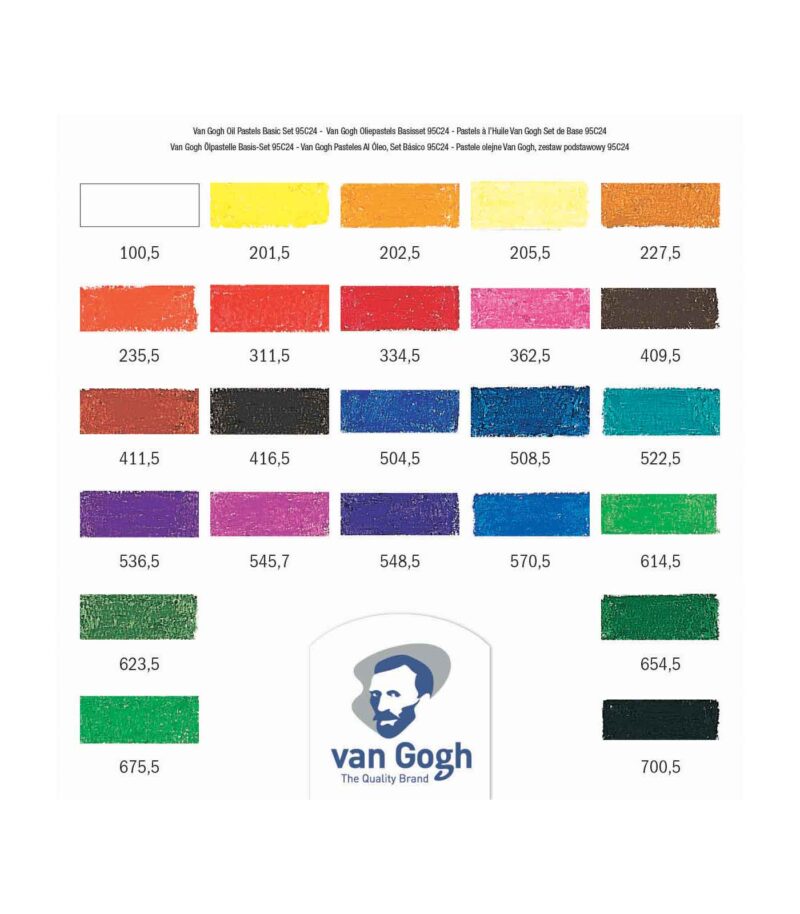 set-24-oil-pastel-VanGogh-Talens-Art&Colour-colorcard