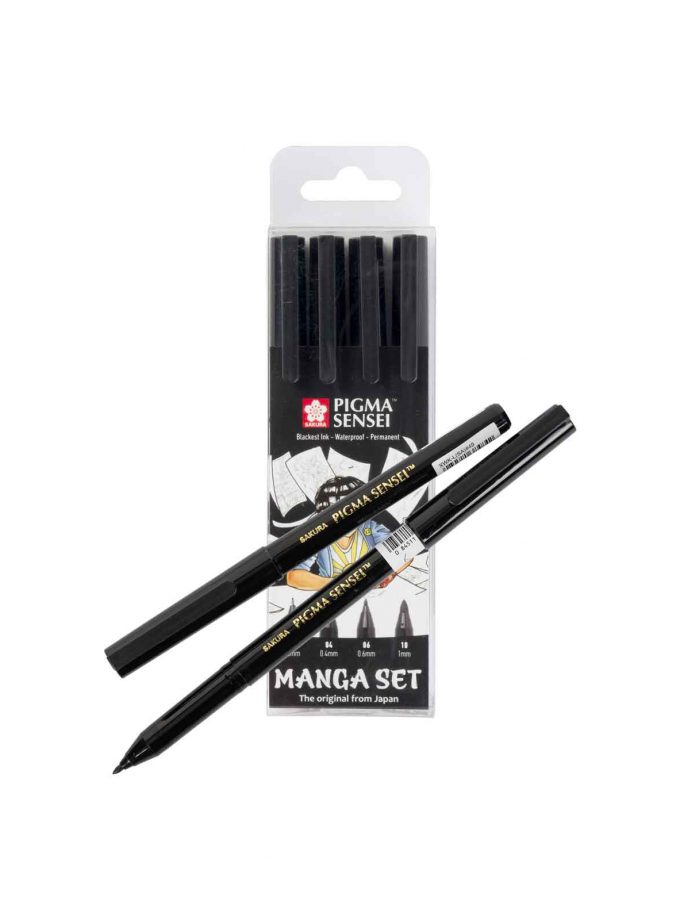 Set of 4 Markers Manga Pigma Sensei Sakura