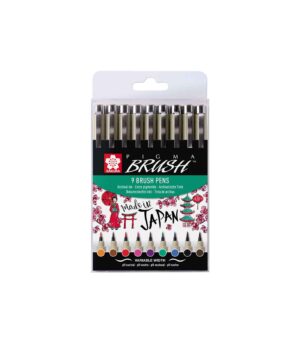 Set of 9 Brush Pens Pigma Sakura