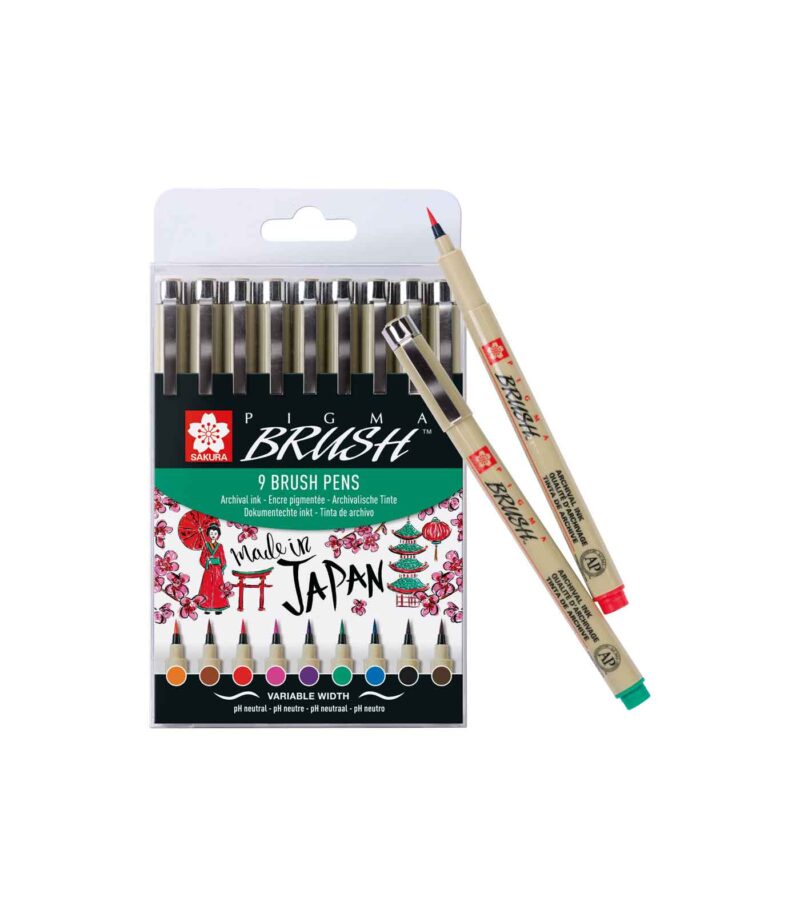 set-9-markadorakia-pigma-brush-pen-Sakura-Art&Colour-1