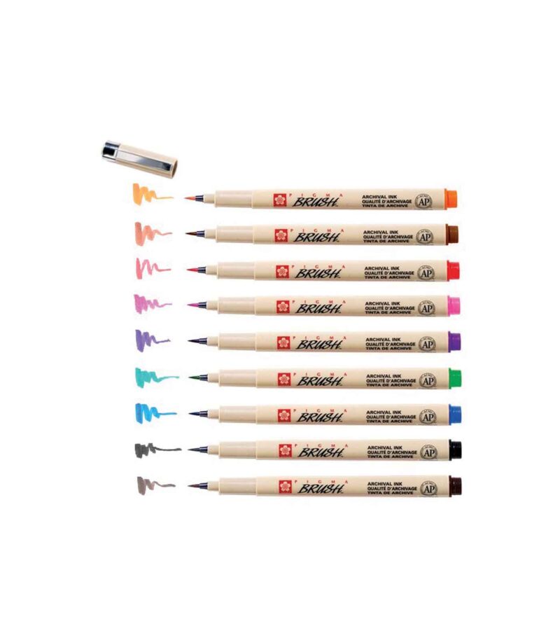 set-9-markadorakia-pigma-brush-pen-Sakura-Art&Colour