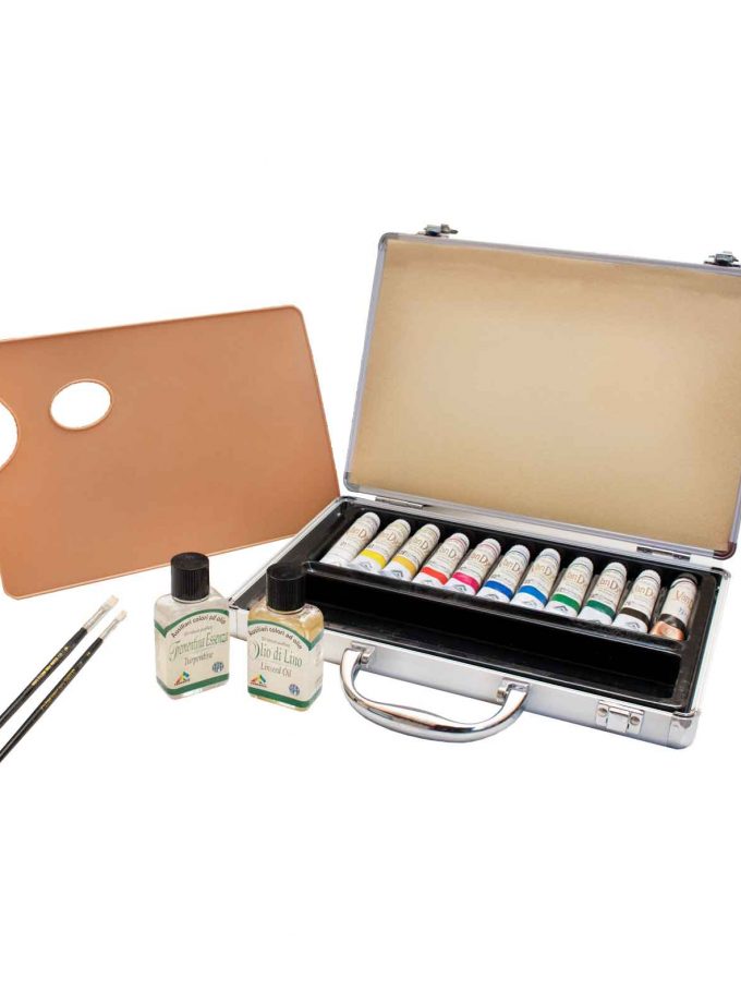 Painting Case with 11 Oil Colours Van Dyck