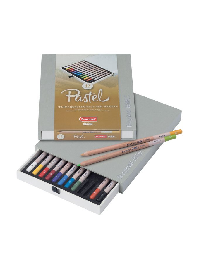 Set of 12 Pastel Pencils Design Bruynzeel