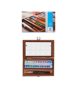 Wooden case with 24 Watercolour Cubes Van Gogh