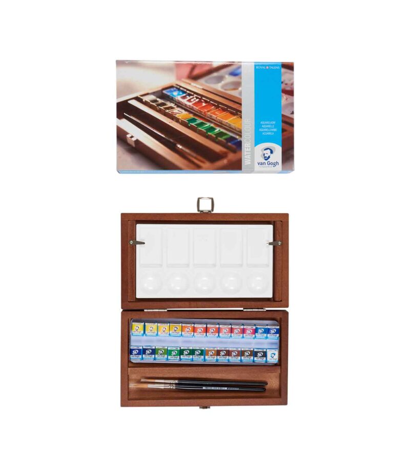 Van-Gogh-Talens-Water-Colour-Set-Wooden-Box-24-Pans-Art&Colour
