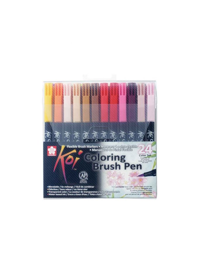 Set of 24 Pens Koi Watercolour Brush Pen