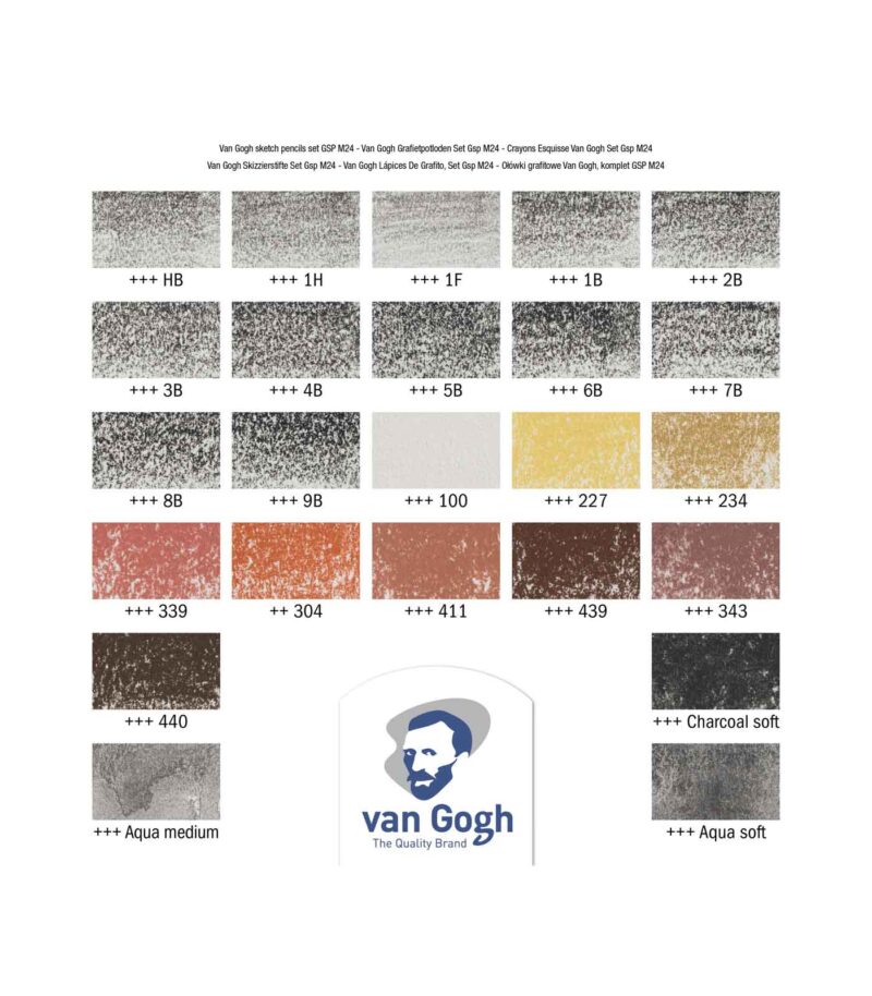 set-24-moluvia-sxediou-graphite-sketching-vangogh-Talens-Art&Colour-colorcard