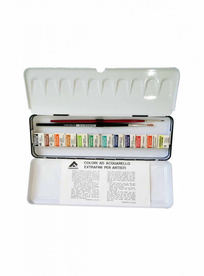 Metal case with 12 Watercolours APA Ferrario 9800