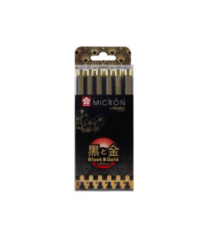Set of 6 Markers Sakura Black Gold Edition