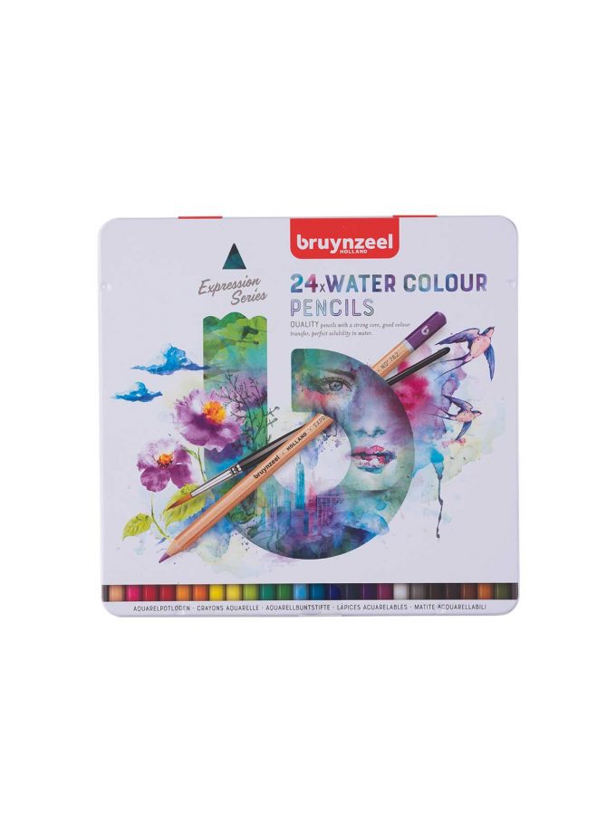 Set of 24 Aquarella Pencils Expression Watercolour Bruynzee